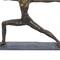 Brass Polystone Modern Sculpture, Yoga 12&#x22; x 14&#x22; x 3&#x22;